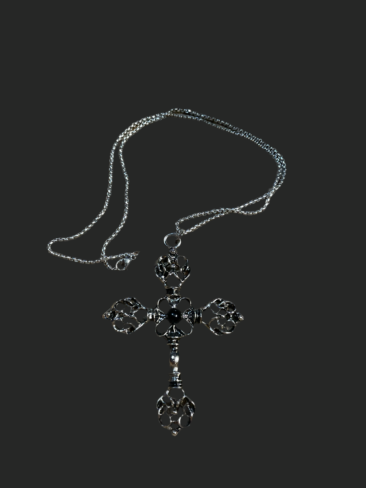 3 " Silver plated cross pendant