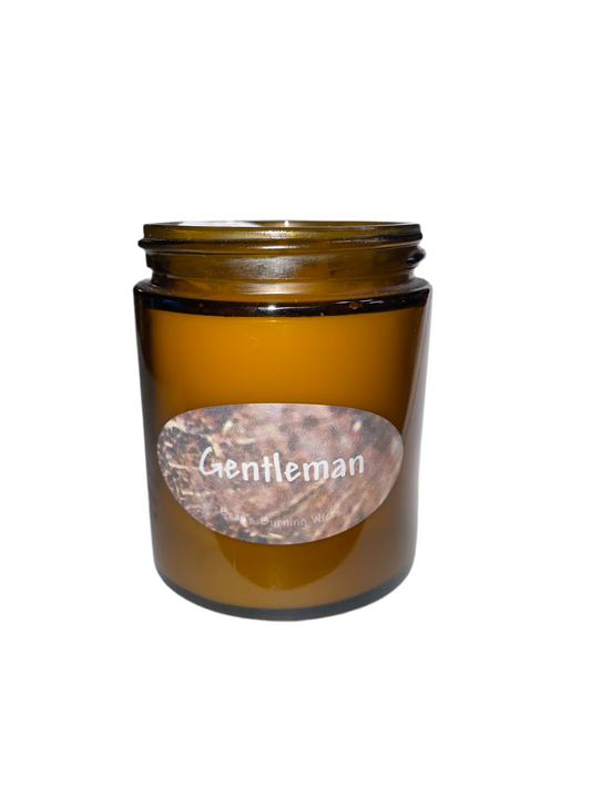 Gentleman-Soy Coconut 8oz Amber Jar Candle