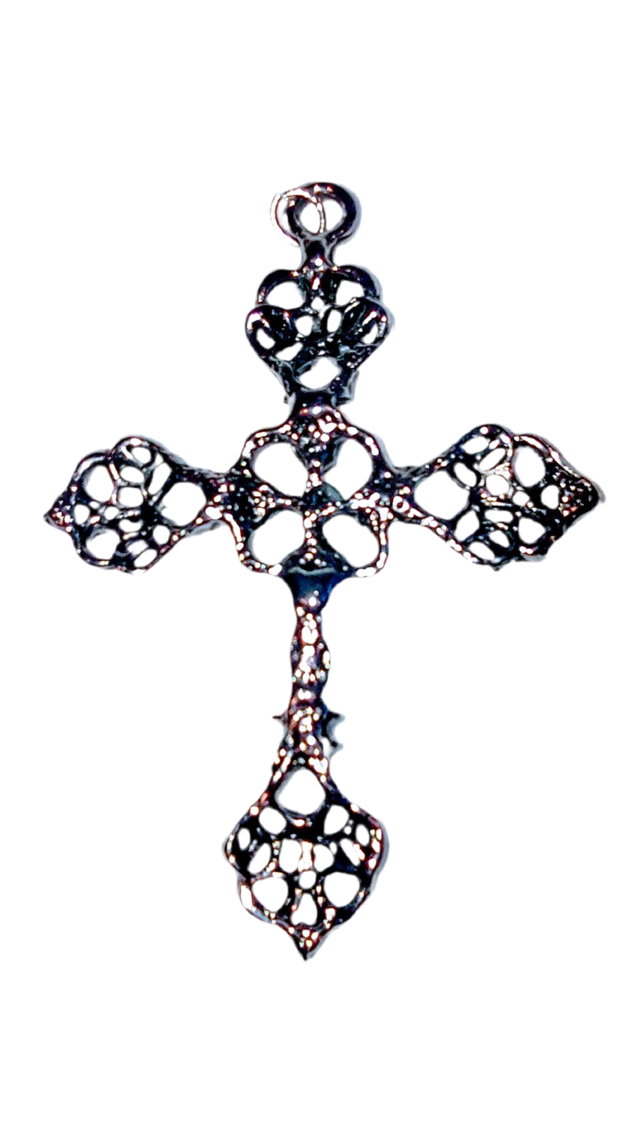 3 " Silver plated cross pendant