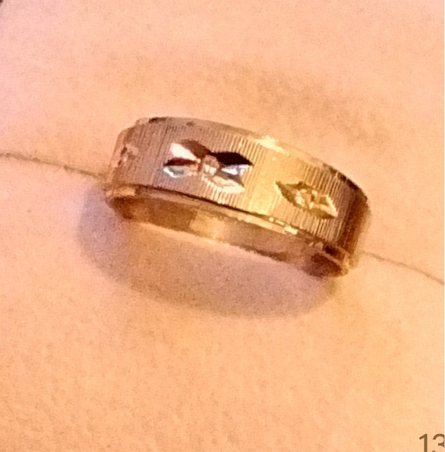 Yellow Gold Filled 3 Cz Band sz.7