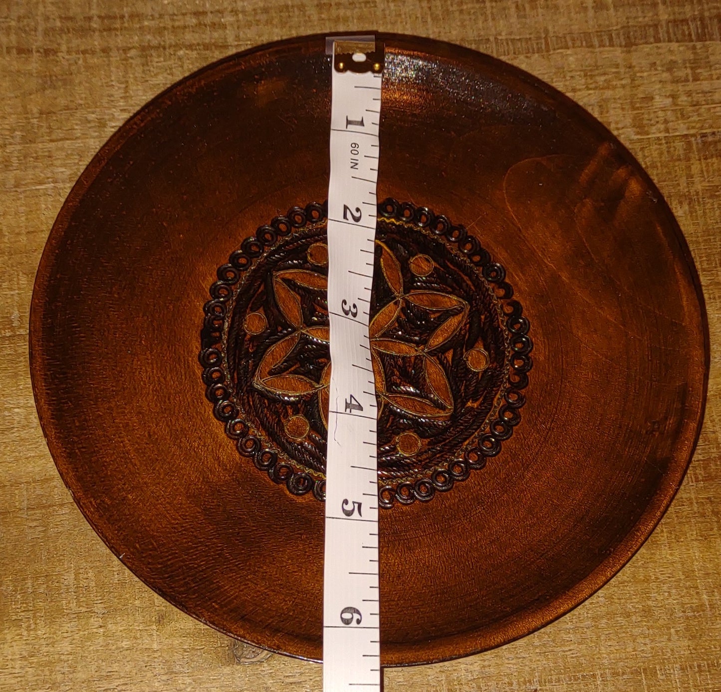 Polish Talerz Plate,hand carved Wood Plate, 1970's