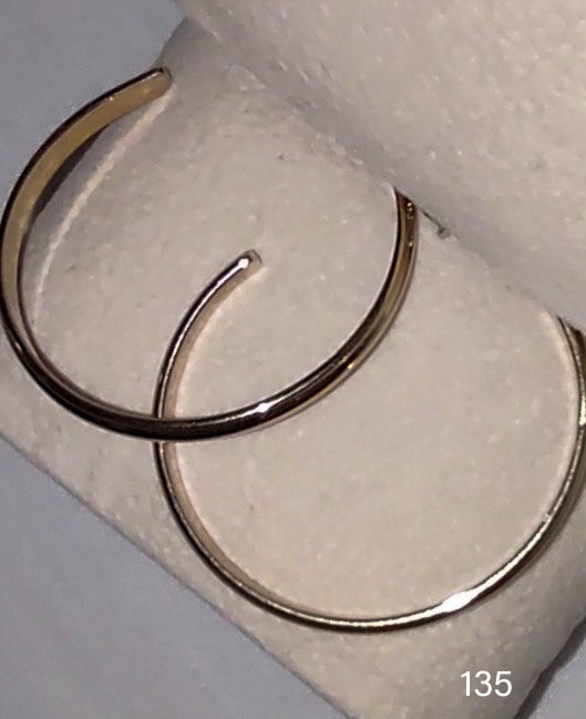 Yellow gold large hoop earrings