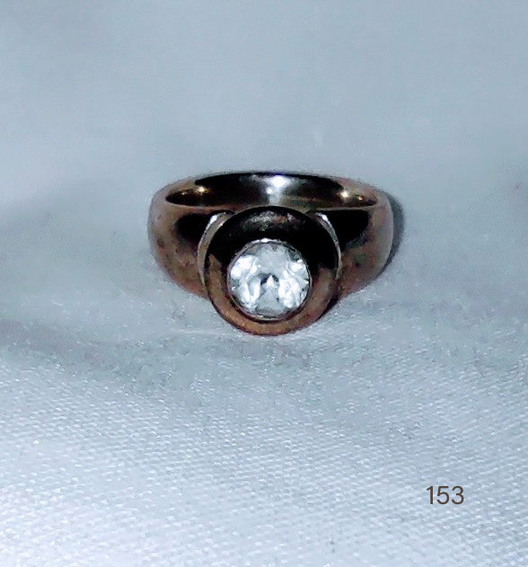 Vintage Ladies .925 Sterling Silver CZ ring. sz. 7