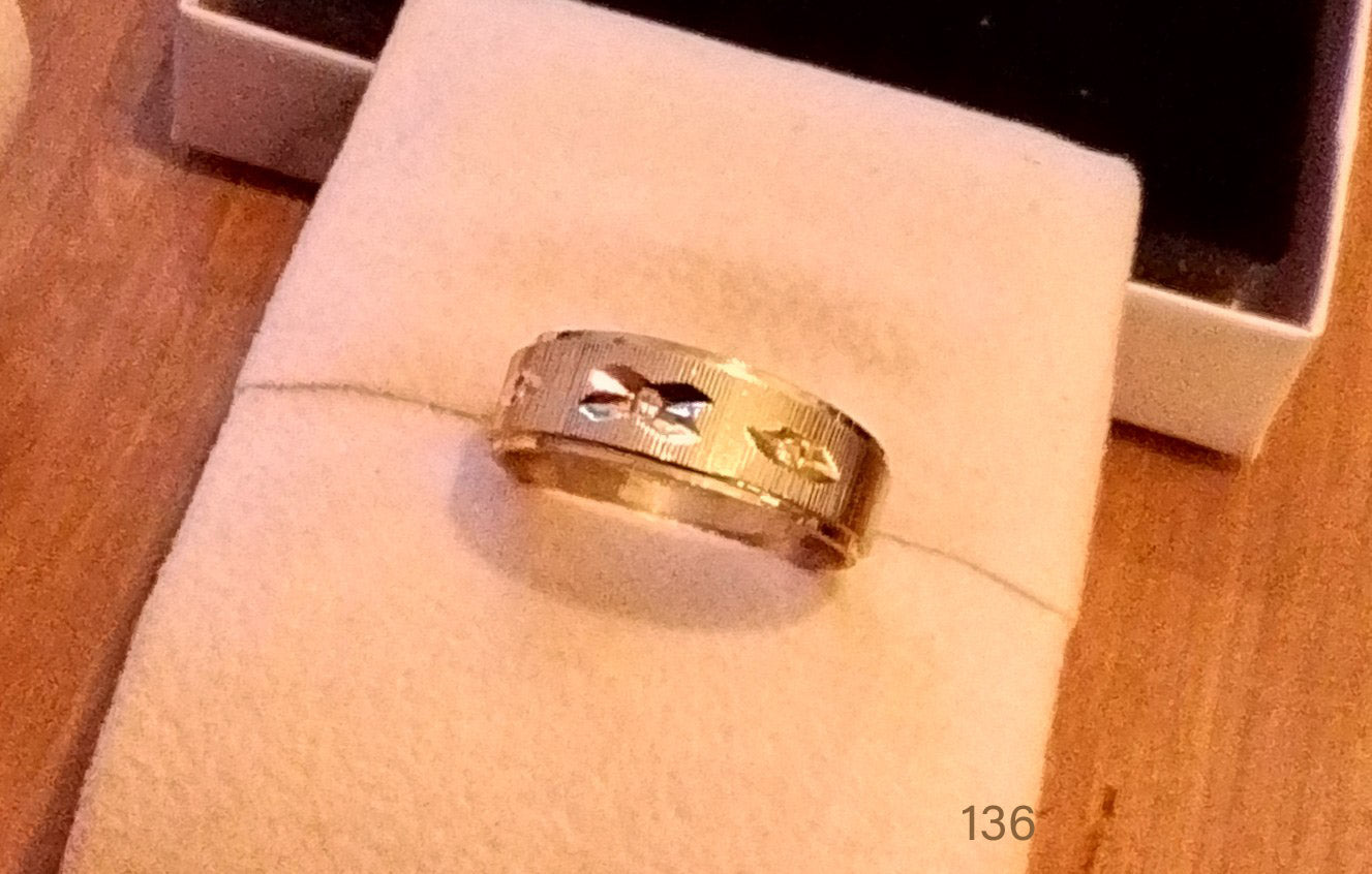 Yellow Gold Filled 3 Cz Band sz.7