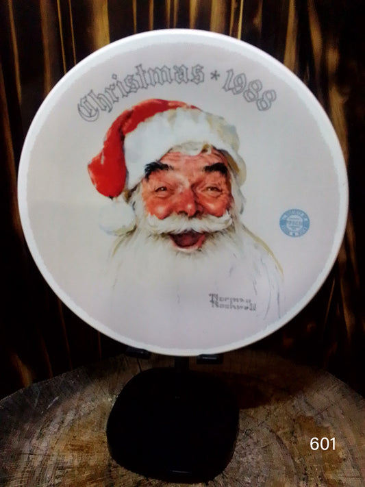 Norman Rockwell "Santa Claus" Christmas plate with certificate 1988