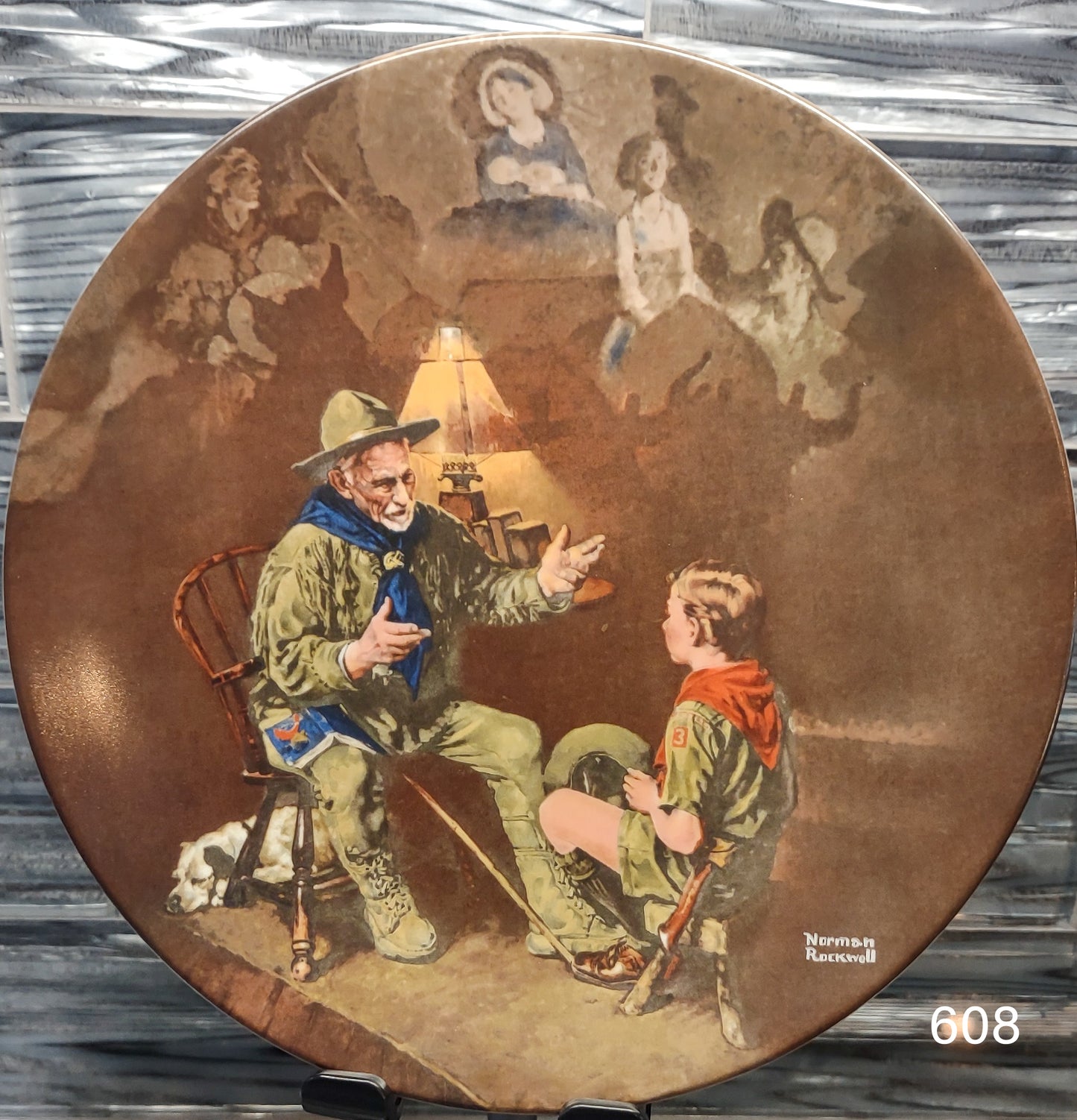 1990 Vintage Norman Rockwell's Heritage Collection "The Old Scout" Collectible Plate