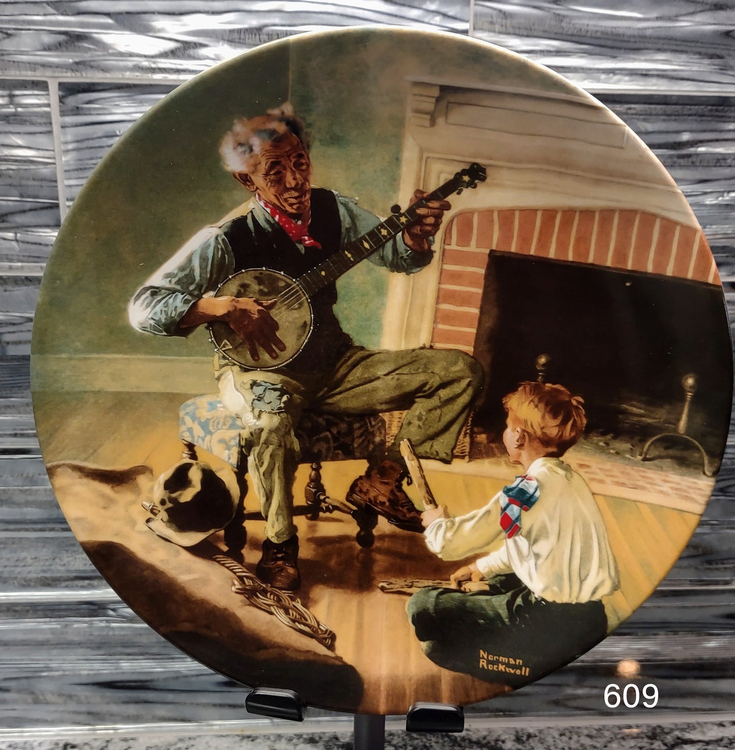 1989 NORMAN ROCKWELL "THE BANJO PLAYER" PLATE BY KNOWLES