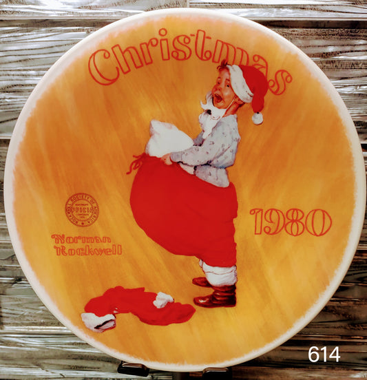 NORMAN ROCKWELL 1980 "Scotty Plays Santa" CHRISTMAS PLATE KNOWLES