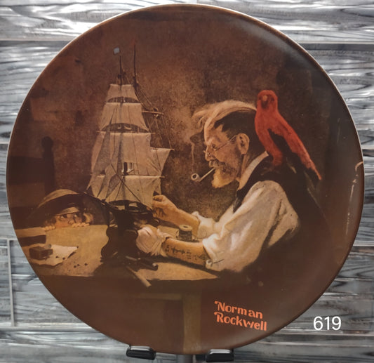 1980 Normal Rockwell - "The Ship Builder" Collectible Plate Number 17387H