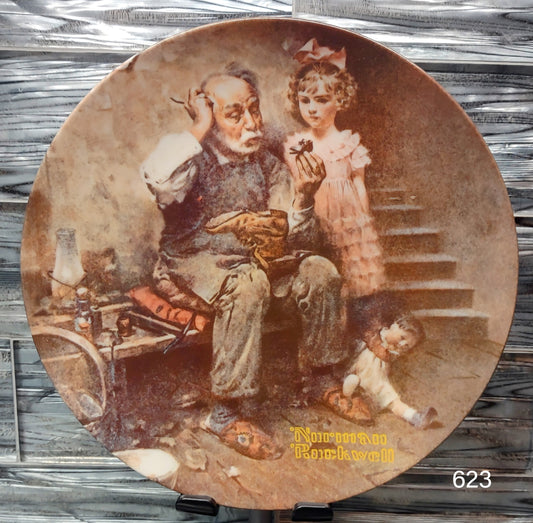 VTG Edwin M Knowles Collectors Plate "The Cobbler " by Norman Rockwell