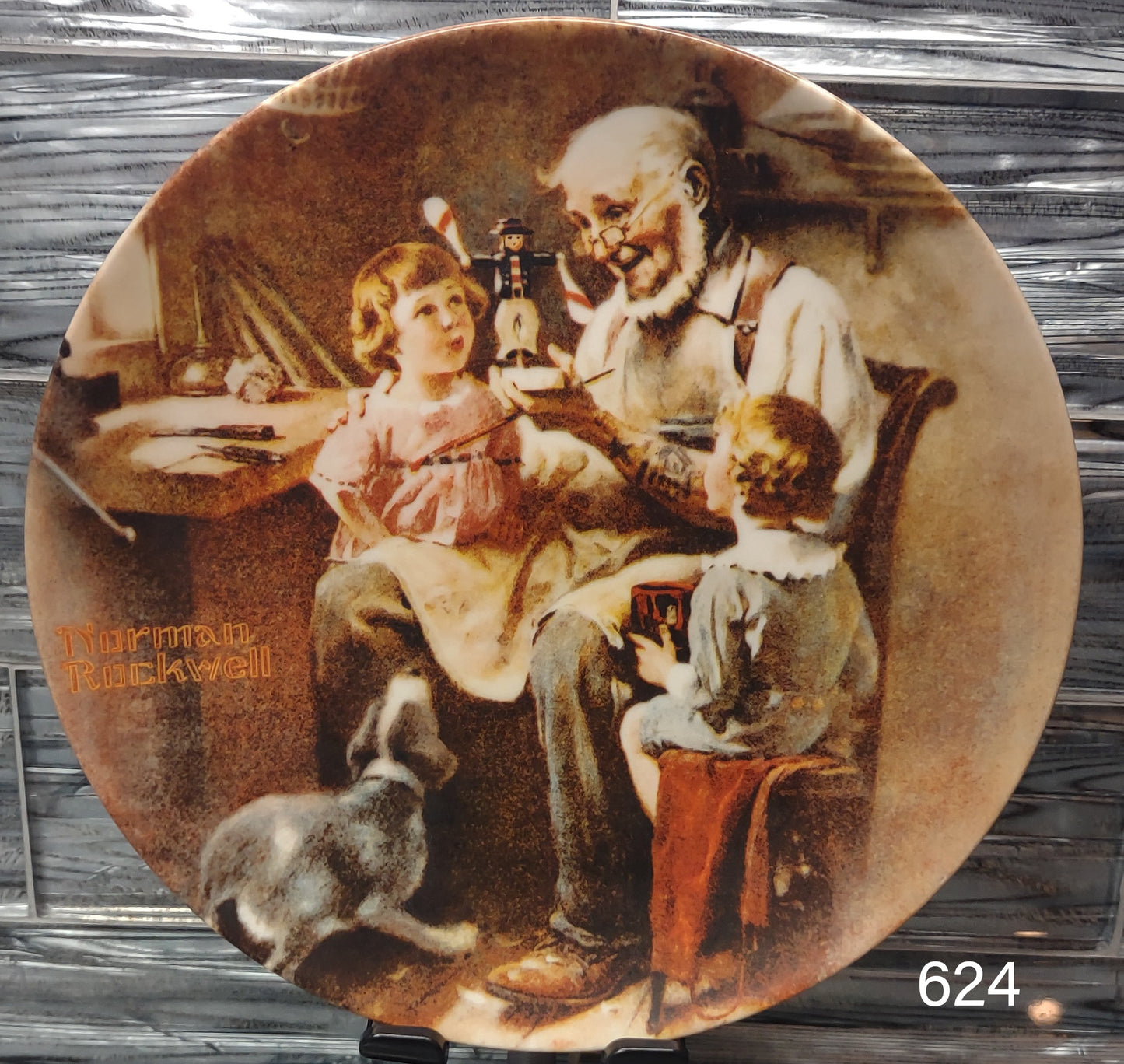 1977 Vintage Norman Rockwell Collector Plate, “The Toy Maker” Collectable Plate