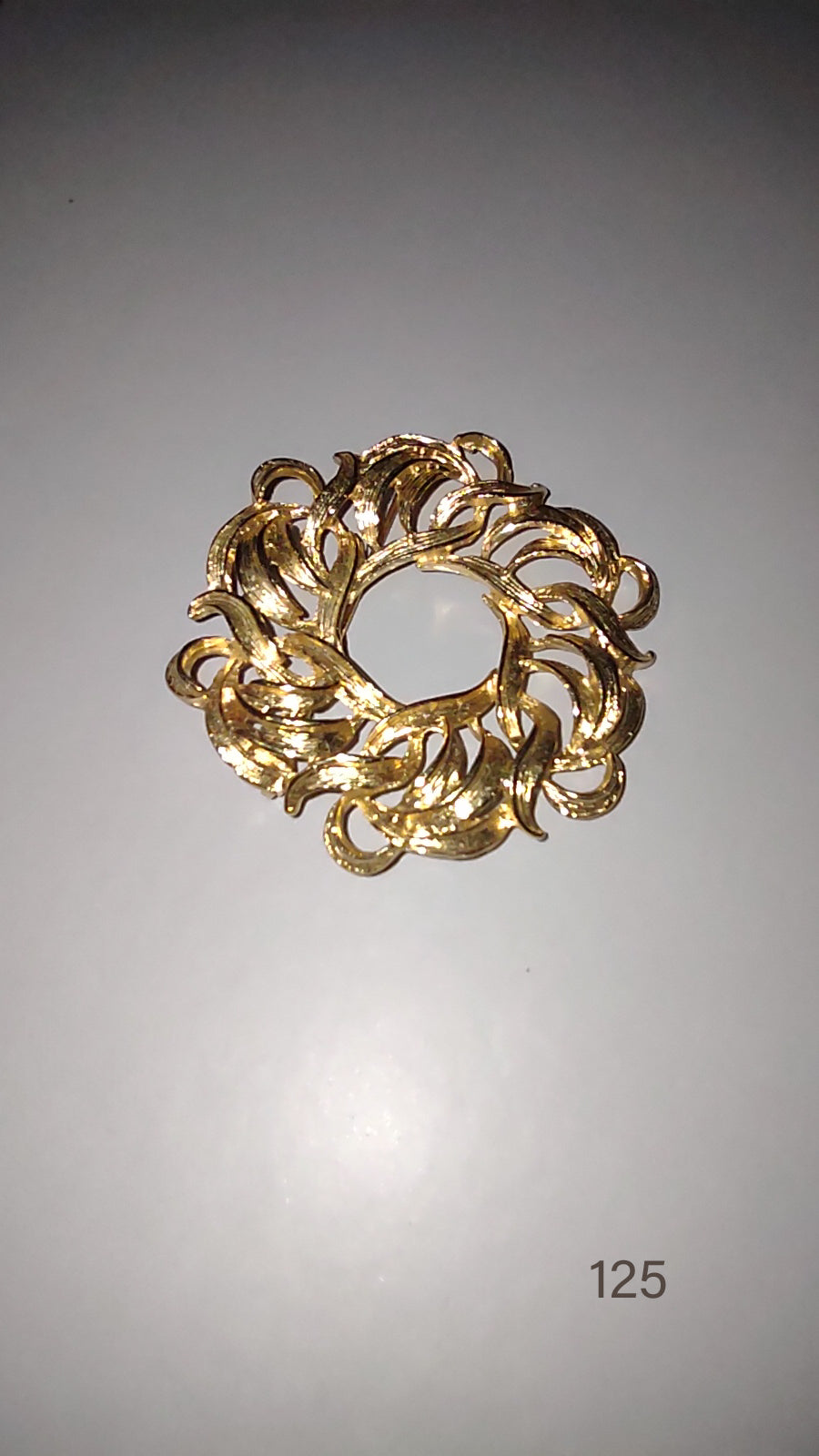 Yellow Gold Filled Circle Pin Broch