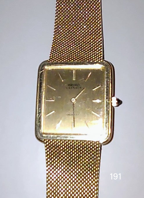 Seiko Lassale 7750-5300 R Ultra Thin Men Gold Dress Bracelet Watch