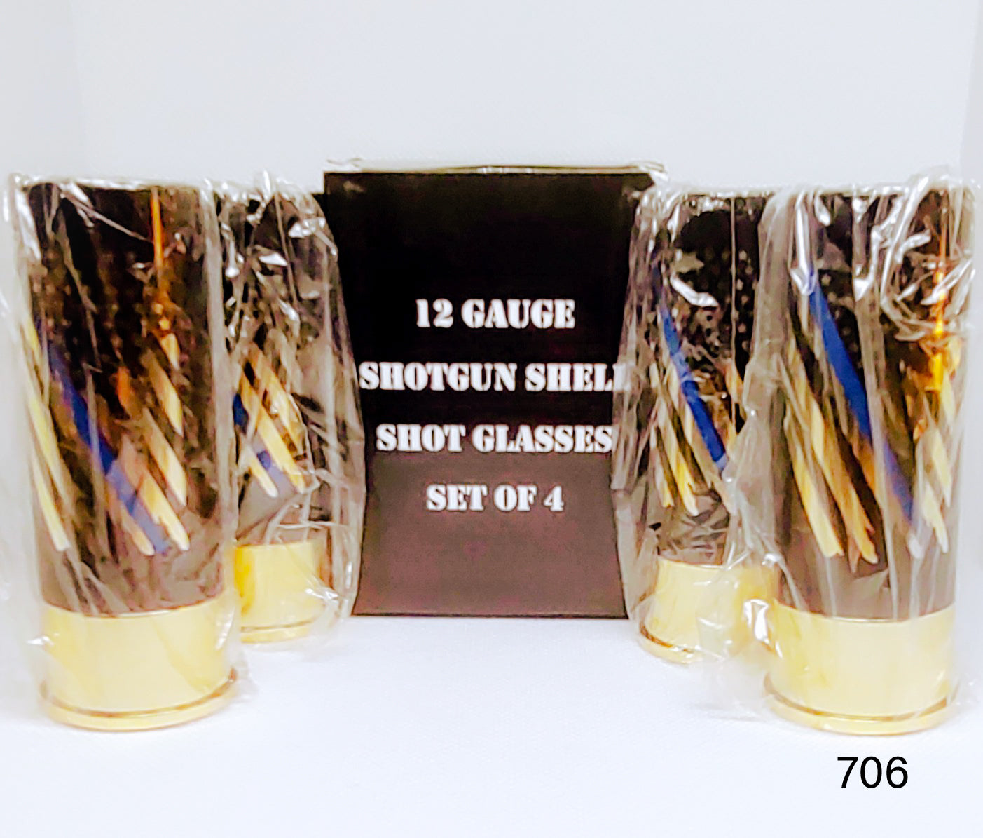 NEW! American Flag  Buckshot Shot Glasses "Shotgun Shells"