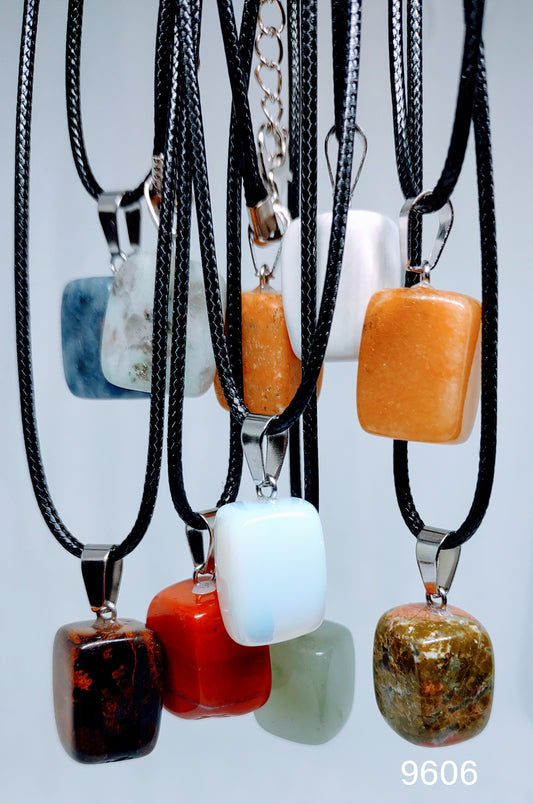 NEW! Healing Stones & Minerals on Black Cord with 2 in Chain extender